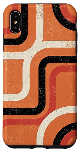 Geometrisches abstraktes Muster Retro Linienkunst Orange Hülle für iPhone XS Max Geometrisches abstraktes Muster Retro Linienkunst Orange Hülle für iPhone XS Max von BY CRADOX CREATIVE