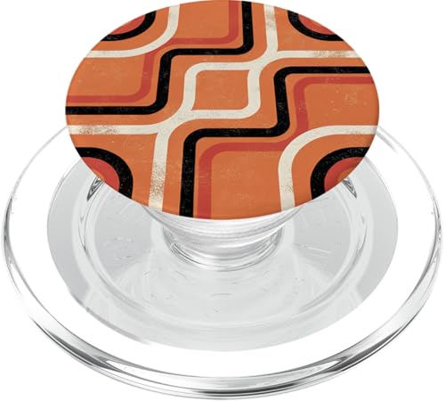 Geometrisches abstraktes Muster Retro Linienkunst Orange PopSockets PopGrip für MagSafe Geometrisches abstraktes Muster Retro Linienkunst Orange PopSockets PopGrip für MagSafe von BY CRADOX CREATIVE