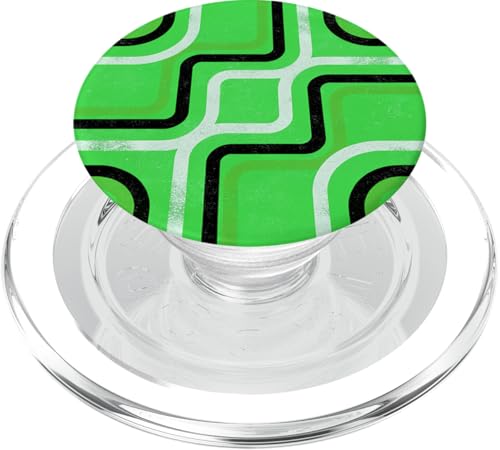 Geometrisches abstraktes Muster Retro Linienkunst grün PopSockets PopGrip für MagSafe Geometrisches abstraktes Muster Retro Linienkunst grün PopSockets PopGrip für MagSafe von BY CRADOX CREATIVE