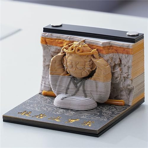 3d Notizblock Kalender, 3D Calendar Cliffs Sticky Notes, 115 Sheets Memo Pad Paper Art 3D Notepad, Gift for Office Desk Decor(Sun Wukong) von BYALORTEX