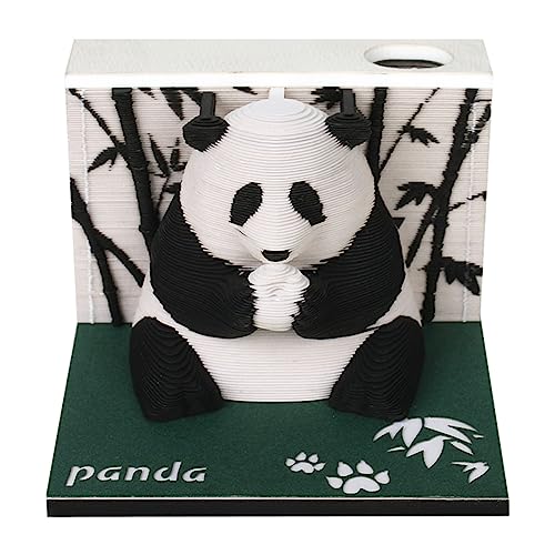 3d Notizblock Kalender, Panda Notepads with Pen Holder, 217 Sheets Memo Pad Paper Art 3D Notepad, Notepads for Child von BYALORTEX