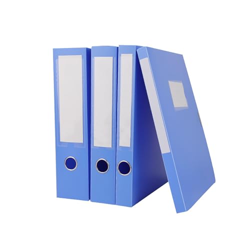 A4 Kunststoffordner, Storage File Boxes Plastic Archives Cases, File Folder Organizer Document Storage Filing Box for Office,Blue,7.5CM(7.5CM) von BYALORTEX