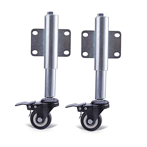 Lenkrolle Räder Trolley, 2 Torrollen Federtürrollen 2 Zoll 50 mm Schwerlast mit Bremse for Tür 160 kg Lenkrolle Räder Trolley, 2 Torrollen Federtürrollen 2 Zoll 50 mm Schwerlast mit Bremse for Tür 160 kg von BYALORTEX
