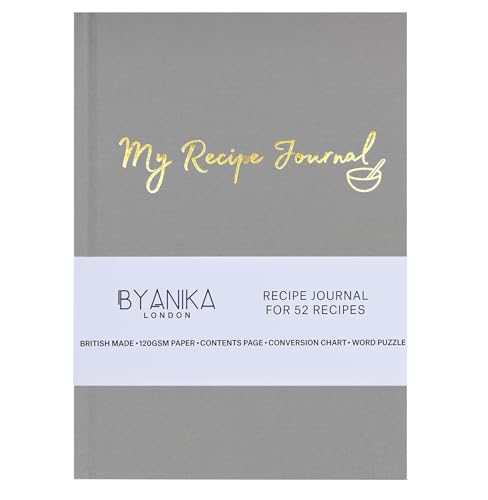 BYANIKA Rezeptbuch für eigene Rezepte | Erstellen Sie Ihr eigenes Kochbuch-Tagebuch | gebundenes Notizbuch | Blanko-Tagebuch zum Beschriften | Kochorganizer Familienkochbücher | Backen Küche Muttertag BYANIKA Rezeptbuch für eigene Rezepte | Erstellen Sie Ihr eigenes Kochbuch-Tagebuch | gebundenes Notizbuch | Blanko-Tagebuch zum Beschriften | Kochorganizer Familienkochbücher | Backen Küche Muttertag von BYANIKA