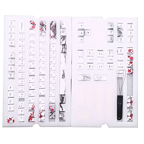 BYCUFF 110 Tasten PBT-Tastenkappen, Farbstoff-Sublimation, Kirschprofil-Tastenkappe, DIY, mechanische Tastatur-Tastenkappe, Set, Japanisch von BYCUFF