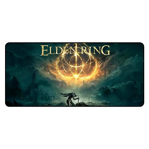 Elder Ring Gaming-Mauspad, übergroße Schreibtischunterlage im Stil, multifunktional, rutschfest, umweltfreundlich, Gummi, 800 x 300 mm, Dicke: 3 mm von BYDEAS