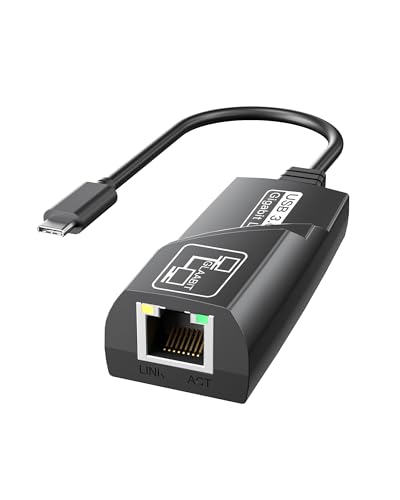 BYEASY USB C Ethernet Adapter Gigabit Geschwindigkeit für MacBook, iPad Pro und mehr. RJ45 LAN Adapter Treiberfrei, 10/100/1000 Mbps RJ45 Netzwerkadapter für ultimative Konnektivität von BYEASY