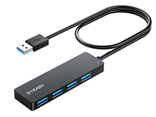 BYEASY USB Hub, 4 Port USB 3.1 Hub Typ A Ultra Slim Extra Leicht Portable Data Hub, Datenhub für iMac Pro, MacBook Air, Mac Mini/Pro, Surface Pro, Notebook PC, Laptop, USB Flash Drives, Mobile HDD von BYEASY