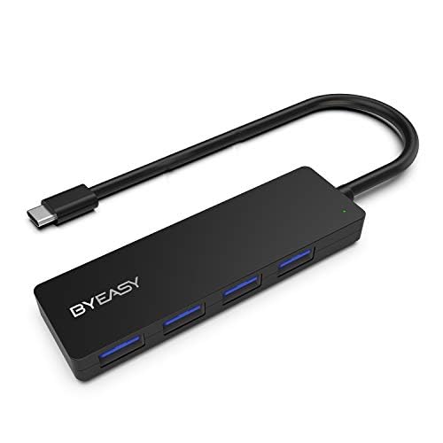 USB C Hub, BYEASY USB C auf USB 3.0-HUB mit 4 USB 3.0-Anschlüssen Anwendbar für MacBook Pro 2018 2017 iMac, Google Chromebook Pixelbook, XPS, Samsung S9, S8 und weitere USB-Geräte des Typs C USB C Hub, BYEASY USB C auf USB 3.0-HUB mit 4 USB 3.0-Anschlüssen Anwendbar für MacBook Pro 2018 2017 iMac, Google Chromebook Pixelbook, XPS, Samsung S9, S8 und weitere USB-Geräte des Typs C von BYEASY