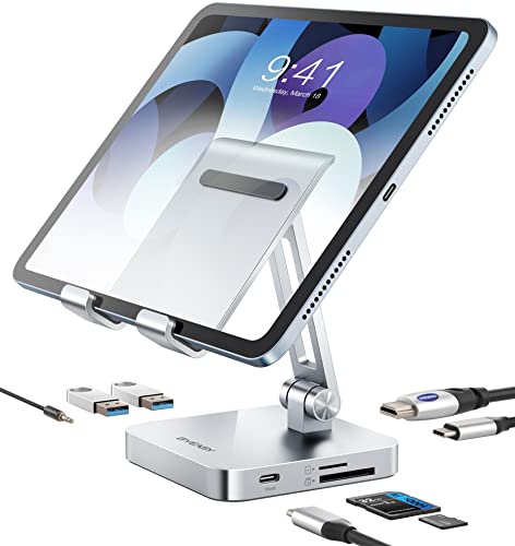 USB C Hub Docking Station BYEASY Faltbar 7in1 USB C Dock mit 4K-HDMI, PD-Aufladung, SD/TF Kartenleser, 2 USB 3.0, 3,5mm Headset Anschluss für iPad Pro MacBook Notebook Tablet Handy Samsung Huawei von BYEASY