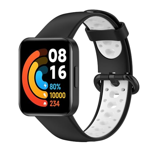 BYISYUE Breathable Ersatzarmband für Xiaomi Redmi Watch Lite 2, Sport Armband Uhrenarmband, Silikon Armbänder für Xiaomi Redmi Watch 2 Lite/Mi Watch 2 Lite von BYISYUE
