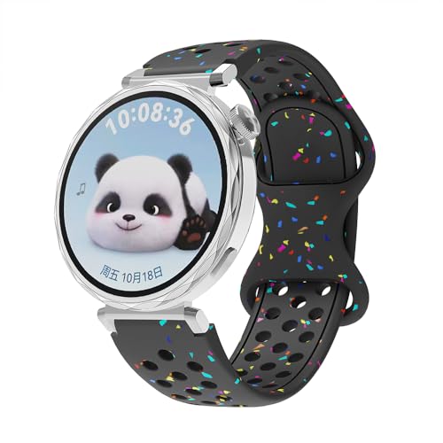 Sport Ersatzarmband für Garmin Venu 2S/Vivomove 3S/Vivoactive 4S, Forerunner 255S/265S, 18mm Breathable Armband Uhrenarmband, Silikon Armbänder für Huawei Watch GT 5 Pro 42mm/GT 5/GT 4 41mm Sport Ersatzarmband für Garmin Venu 2S/Vivomove 3S/Vivoactive 4S, Forerunner 255S/265S, 18mm Breathable Armband Uhrenarmband, Silikon Armbänder für Huawei Watch GT 5 Pro 42mm/GT 5/GT 4 41mm von BYISYUE