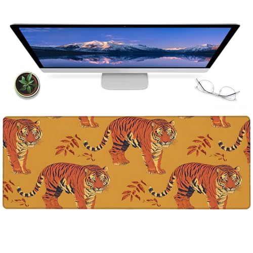 BYJUMB Cooles Tiger Gaming-Mauspad, 30,5 x 80 cm, rutschfest, Gummi, Wildtier-Schreibtischmatte, großes erweitertes Mauspad für Büro, Zuhause, Laptop, Mäuse-Pads, Geschenke, Spieleliebhaber BYJUMB Cooles Tiger Gaming-Mauspad, 30,5 x 80 cm, rutschfest, Gummi, Wildtier-Schreibtischmatte, großes erweitertes Mauspad für Büro, Zuhause, Laptop, Mäuse-Pads, Geschenke, Spieleliebhaber von BYJUMB