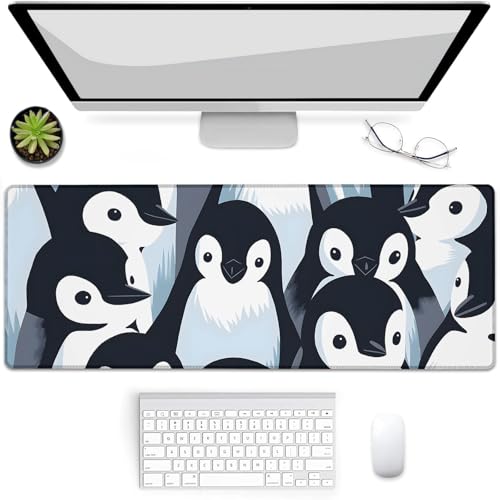 BYJUMB Gaming-Mauspad, Mauspad, Schreibtischunterlage, rutschfeste Gummiunterseite, Mauspads für Computer, Laptop, Büro, Schule, Heimzubehör, Dekoration, 80 x 30 cm, Pinguin BYJUMB Gaming-Mauspad, Mauspad, Schreibtischunterlage, rutschfeste Gummiunterseite, Mauspads für Computer, Laptop, Büro, Schule, Heimzubehör, Dekoration, 80 x 30 cm, Pinguin von BYJUMB