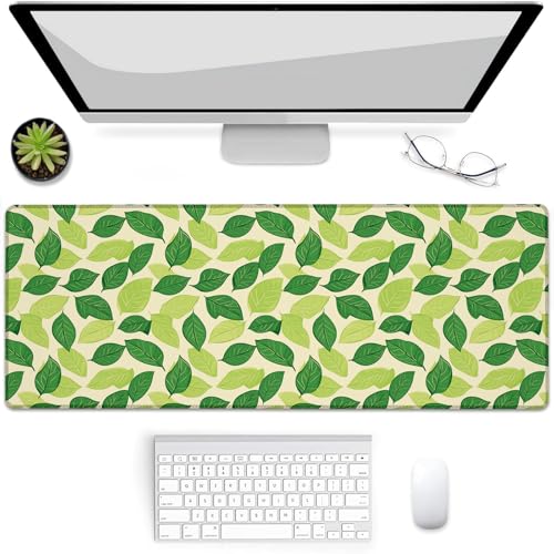 BYJUMB Gaming-Mauspad, salbeigrün Blätter, Schreibtischmatte, rutschfeste Gummiunterseite, Mauspads für Computer, Laptop, Büro, Schule, Heimzubehör, Dekoration, 80 x 30 cm BYJUMB Gaming-Mauspad, salbeigrün Blätter, Schreibtischmatte, rutschfeste Gummiunterseite, Mauspads für Computer, Laptop, Büro, Schule, Heimzubehör, Dekoration, 80 x 30 cm von BYJUMB