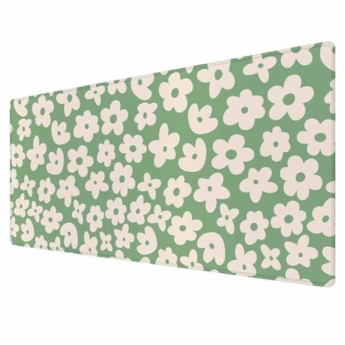 BYJUMB Großes Gaming-Mauspad mit Vintage-Blumenmuster, Sommerblumen-Design, langes Mauspad, rutschfeste Gummiunterseite, Tastaturmatte für Schreibtisch, Büro, Zuhause, 80 x 40 cm BYJUMB Großes Gaming-Mauspad mit Vintage-Blumenmuster, Sommerblumen-Design, langes Mauspad, rutschfeste Gummiunterseite, Tastaturmatte für Schreibtisch, Büro, Zuhause, 80 x 40 cm von BYJUMB