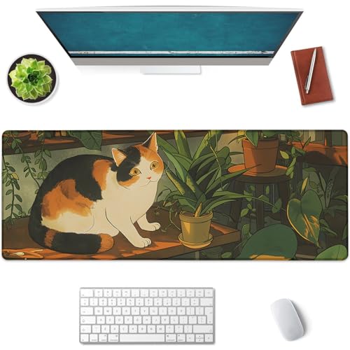 BYJUMB Großes Mauspad mit niedlicher Katze, Gaming-Mauspad, rutschfeste Gummiunterseite, Bürozubehör, Schreibtischmatte, Kätzchen-Mauspads für Schule, Arbeit, Heimdekoration, Geschenke, 80 x 30 cm BYJUMB Großes Mauspad mit niedlicher Katze, Gaming-Mauspad, rutschfeste Gummiunterseite, Bürozubehör, Schreibtischmatte, Kätzchen-Mauspads für Schule, Arbeit, Heimdekoration, Geschenke, 80 x 30 cm von BYJUMB