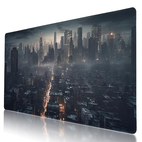 BYJUMB Stadtbild mit Wolkenkratzern inspiriertes Design, großes Mauspad, 80 x 40 cm, rutschfeste Unterseite, genähte Kanten, perfekt für Gaming oder Büro BYJUMB Stadtbild mit Wolkenkratzern inspiriertes Design, großes Mauspad, 80 x 40 cm, rutschfeste Unterseite, genähte Kanten, perfekt für Gaming oder Büro von BYJUMB