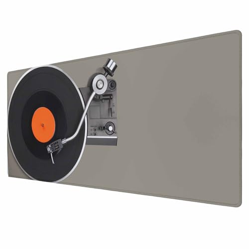 BYJUMB Vinyl-Schallplattenspieler-Mauspad, Retro-Plattenspieler, Tonarm, Patrone und Stylus, XL-Gaming-Maus, Tastaturmatte für Schreibtisch, Computer, Büro, Zuhause, 80 x 40 cm BYJUMB Vinyl-Schallplattenspieler-Mauspad, Retro-Plattenspieler, Tonarm, Patrone und Stylus, XL-Gaming-Maus, Tastaturmatte für Schreibtisch, Computer, Büro, Zuhause, 80 x 40 cm von BYJUMB