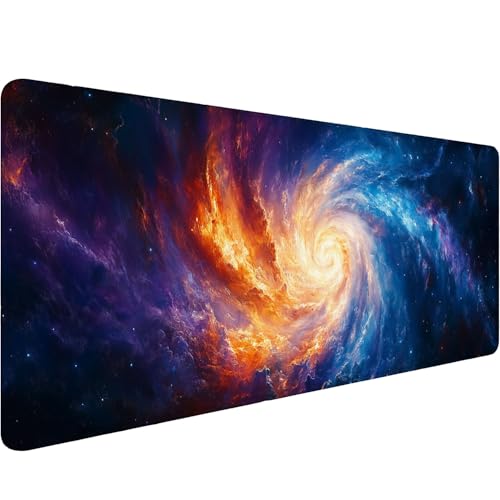 Galaxy Schreibtischunterlage, Weltraumnebel, Vortex, Universum, Planet, XL, großes Mauspad, erweitertes Laptop-Tastaturmatte, Gaming-Schreibtischunterlage, Mauspad, 80 x 30 cm, Büro, Computer Galaxy Schreibtischunterlage, Weltraumnebel, Vortex, Universum, Planet, XL, großes Mauspad, erweitertes Laptop-Tastaturmatte, Gaming-Schreibtischunterlage, Mauspad, 80 x 30 cm, Büro, Computer von BYJUMB