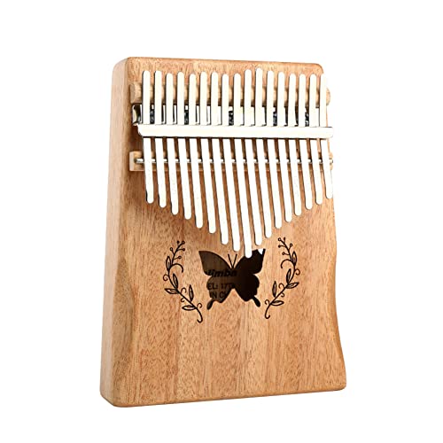 Kalimba 17 Schlüssel Daumenklavier, Tragbare Finger Daumen Piano Karimba Instrument mit Stimmhammer Mahagoni Daumenklavier Kalimba Musikinstrument für Kinder Erwachsene Anfänger Geschenk von BYNYXI