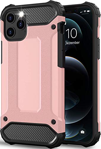 BYONDCASE iPhone 12 & 12 Pro Handytasche Rosa [Panzer Outdoor Case] Hülle iPhone 12 Hardcase Ultra Slim kompatibel mit dem iPhone 12/12 Pro Case von BYONDCASE