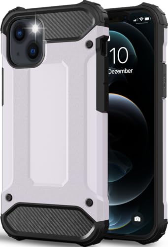 BYONDCASE iPhone 14 Handyhülle Silber [iPhone 14 Panzer Outdoor Hülle] Hardcase Ultra Slim kompatibel mit dem iPhone 14 Case Premium Case von BYONDCASE
