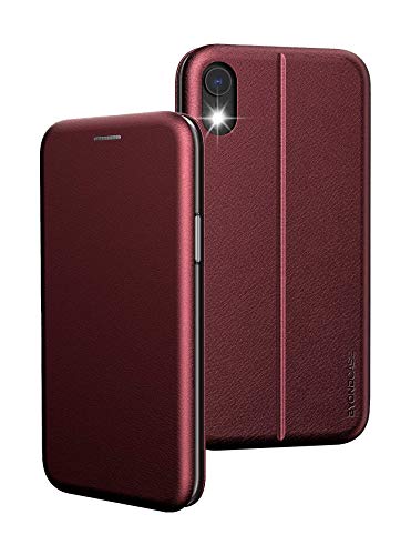 BYONDCASE iPhone XR Flip-Case Klapphülle Rot - Fullbody 360 Grad Rundumschutz Ultra Slim Handyhülle Kompatibel Mit Dem iPhone XR Handytasche von BYONDCASE