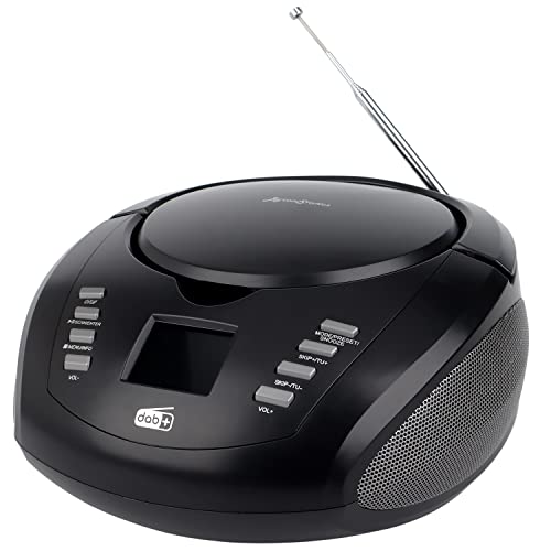 ByronStatics Portable Boombox CD Player with Bluetooth, DAB/CD/FM Boombox, Color Display, 1W RMS x 2 Speaker, 3.5mm AUX in Jack ByronStatics Portable Boombox CD Player with Bluetooth, DAB/CD/FM Boombox, Color Display, 1W RMS x 2 Speaker, 3.5mm AUX in Jack von BYRONSTATICS