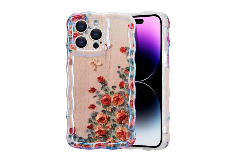 BYSURE Smartphone-Hülle, Kunst Ölgemälde Blumen passend für iPhone 16 Handyhülle von BYSURE