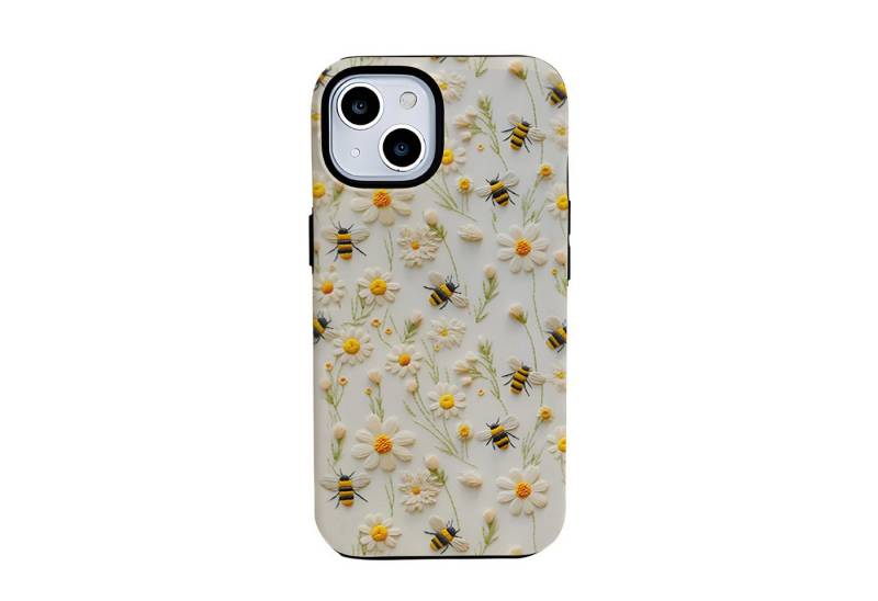 BYSURE Smartphone-Hülle, iPhone 16-Telefonhülle mit Stickerei-Imitation von BYSURE