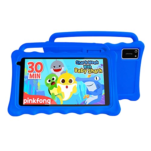BYYBUO 7 Kinder Tablet ab 3 Jahren, 1920x1200 Full HD Display 7 Zoll Tablet für Kinder, 2+32 GB Modus der elterlichen Kontrolle WiFi Kids Tablet mit für Kids Edition (Blue) von BYYBUO