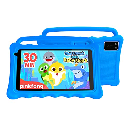 BYYBUO 7 -Zoll -Tablet für Kinder, Android 12 Kinder Tablet 2 GB RAM+32 GB Speicher, Kleinkind -Tablet mit Kidoz Parental Control App, Bildung, Spiele, Kinder (Blau) von BYYBUO