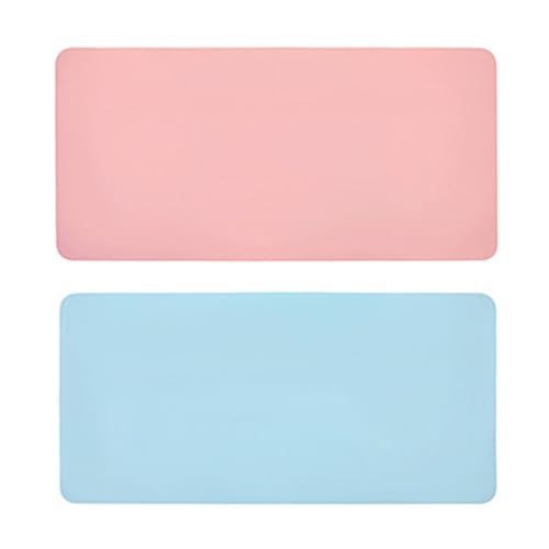 BYYLECL Schreibtischunterlage aus Leder, groß, doppelseitig, Schreibtischschutzmatte, rutschfestes PU-Leder-Mauspad mit Aufbewahrungskordel für Büro und Zuhause, Rosa, Hellblau, 1 Stück BYYLECL Schreibtischunterlage aus Leder, groß, doppelseitig, Schreibtischschutzmatte, rutschfestes PU-Leder-Mauspad mit Aufbewahrungskordel für Büro und Zuhause, Rosa, Hellblau, 1 Stück von BYYLECL