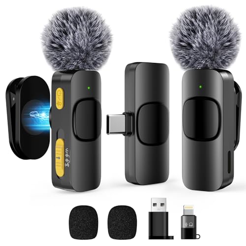 BYbrutek kabelloses Ansteckmikrofon mit Vier Aufnahmemodi für Handy, iPhone, Android und PC – Mini-Mikrofon, geeignet für Videoaufnahmen, Vlog, TikTok, YouTube, Live-Übertragung und Interviews BYbrutek kabelloses Ansteckmikrofon mit Vier Aufnahmemodi für Handy, iPhone, Android und PC – Mini-Mikrofon, geeignet für Videoaufnahmen, Vlog, TikTok, YouTube, Live-Übertragung und Interviews von BYbrutek