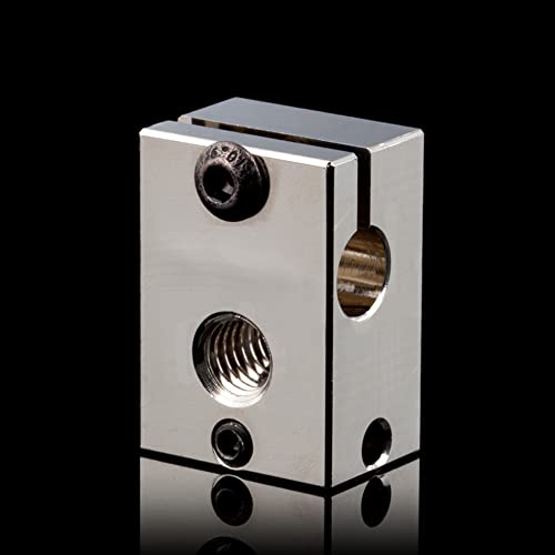BZ 3D 1 STÜCK PT100 V6 Heizblock Plated Copper Heater Block,V6 Plattierte Kupfer Heizblock Mit Silikon Socke für V6 Hotend,Prusa i3 MK3/3S Heizblock. von BZ 3D