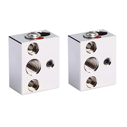 BZ 3D Ender 3 S1 Plattierte Kupfer Heizblock,Sprite Extruder Pro Plated Copper Heater Block Mit Silikon Socke für Ender 3 S1,Ender 3 S1 Pro,S1 Plus,CR10 Smart Pro,Sermoon V1 Hotend.(2 STÜCK) von BZ 3D