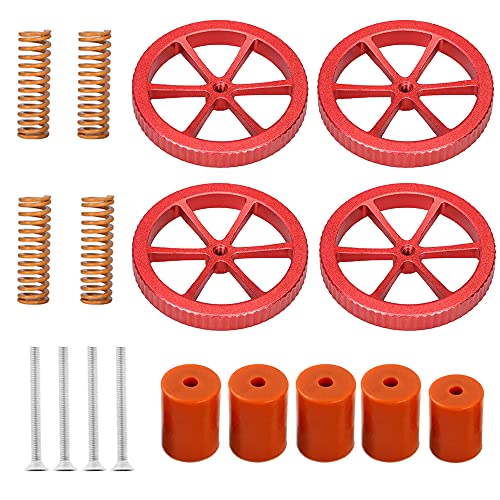 BZ 3D Ender 3 Federn Upgrade Kit,4 Stück Nivelliermuttern + 8 Stück 3D Druckerfedern +5 Stück Silikon Dämpfer Silikonpuffer für Ender 3/V2/Pro/Ender 3 S1/Pro/Plus/Ender 3 Neo. von BZ 3D