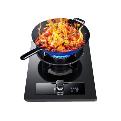 BZJPRFC Gasherd Mit 1 Brenner, 5,2 KW Camping-Gaskocher, Gas/LP-Gas-Umwandlungsherd, Unabhängiger Timer Auf Beiden Seiten, Mit Flammendurchschlagschutz, for Die Küche Zu Hause(LPG) von BZJPRFC
