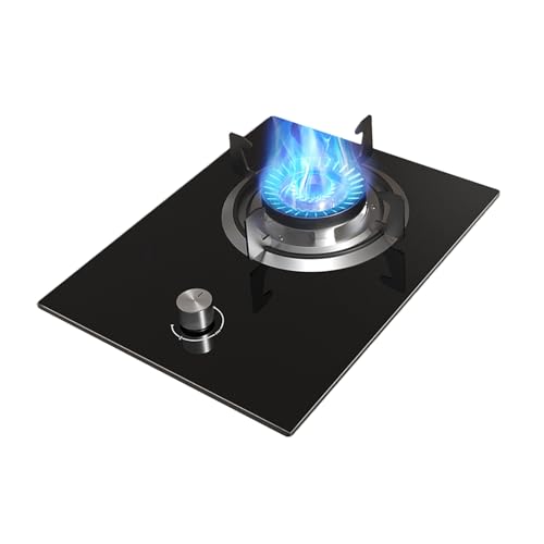 BZJPRFC Gasherd Mit 1 Brenner, 5,2 KW-Gaskochfeld, Küchenarbeitsplattenherd, Mit Flammendurchschlagschutz, for Erdgas/Flüssiggas(NG) von BZJPRFC