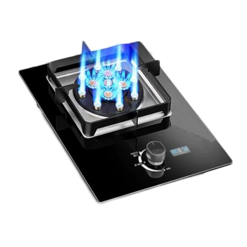 BZJPRFC Gaskocher 1 Brenner, 8,5 KW Hochfeuer-Timer Mit Neun Hohlräumen, Gas-/LP-Gas-Umwandlungsherd, Mit Flammendurchschlagschutz, for Zuhause, Küche, Wohnmobil, Camp(LPG) von BZJPRFC