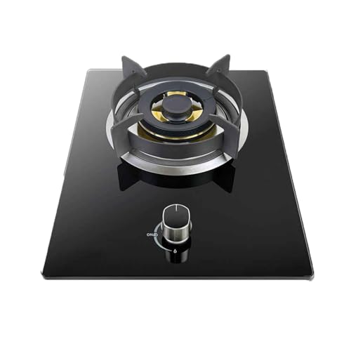 Einzelbrenner-Gasherd, 5,2 KW, Automatische Zündung Aus Gehärtetem Glas, LPG/NG-Kochfeld, Mit Flammendurchschlagschutz, For Camping, Wohnmobil, Zuhause, Im Freien(NG) von BZJPRFC