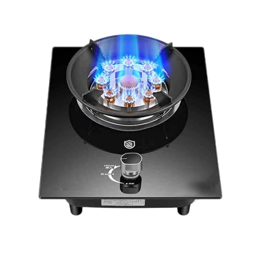 Gasherd, 5,2 KW Camping-Gaskocher, Gas/LP-Gas-Umwandlungsherd, Gusseisen-Topfgestell Aus Gehärtetem Glas, Mit Flammendurchschlagschutz, For Die Küche Zu Hause(LPG) von BZJPRFC