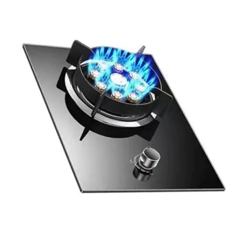 Gasherd Mit 1 Brenner, 5,2 KW, Neun-Hohlraum-Hochfeuer, Gas-/LP-Gas-Umwandlungsherd, Gusseisen-Topfgestell Aus Gehärtetem Glas, Mit Flammendurchschlagschutz, For Die Küche Zu Hause(NG) von BZJPRFC