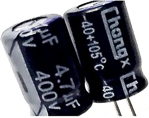 Kondensator-Kit 100 Stück Energiesparlampen, Aufladung for Aluminium-Elektrolytkondensatoren 400 v4.7 uf 4.7UF400V Volumen: 8 x12 Kondensatoren Electrolytic capacitor von BZODHUDJ