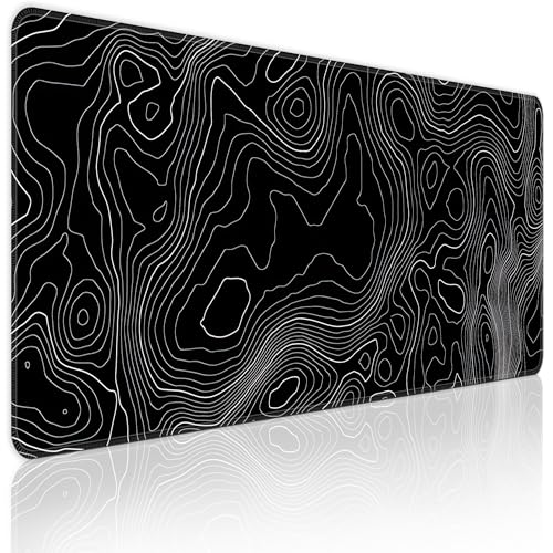 Bzu Topografisches Kontur-Mauspad, groß, XL, Gaming-Mauspad, Schreibtischunterlage, 80 x 30 cm lang, Computer-Tastatur, Mauspad mit 3 mm rutschfester Unterseite und genähtem Rand für Zuhause, Büro, Bzu Topografisches Kontur-Mauspad, groß, XL, Gaming-Mauspad, Schreibtischunterlage, 80 x 30 cm lang, Computer-Tastatur, Mauspad mit 3 mm rutschfester Unterseite und genähtem Rand für Zuhause, Büro, von BZU