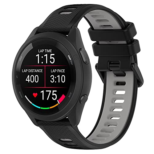 Baaletc Armband für Forerunner 255s/265s Music, 18mm Silikon Armbänder Sport Ersatzarmband Kompatibel mit Garmin vivoactive 4s/vivomove 3s/Venu 2s von Baaletc