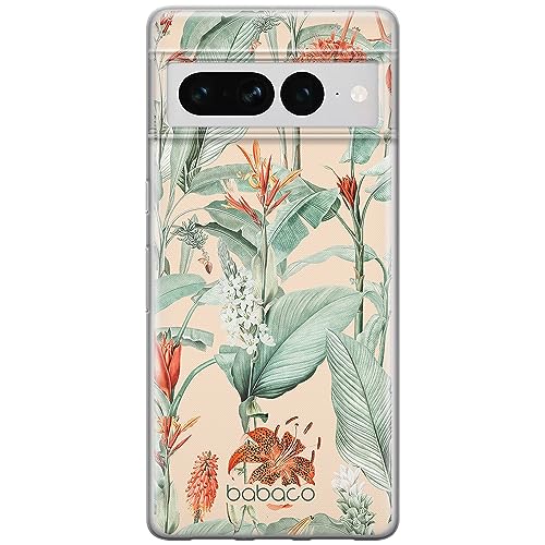 Babaco ERT Group Handyhülle für Google Pixel 7 PRO Original und offiziell Lizenziertes Muster Flowers 048 optimal an die Form des Handy angepasst, hülle aus TPU von Babaco