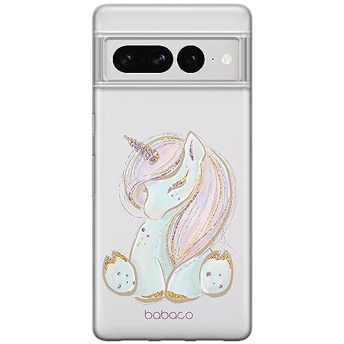 Babaco ERT Group Handyhülle für Google Pixel 7 PRO Original und offiziell Lizenziertes Muster Unicorn 002 optimal an die Form des Handy angepasst, teilweise transparent von Babaco