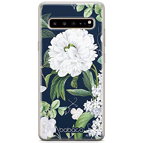 Babaco ERT Group Handyhülle für Samsung S10 5G Original und offiziell Lizenziertes Muster Flowers 031 optimal an die Form des Handy angepasst, hülle aus TPU von Babaco